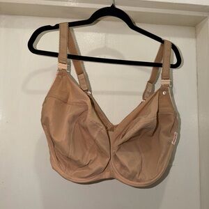 Full Coverage Nude Support Bra with Adjustable Straps